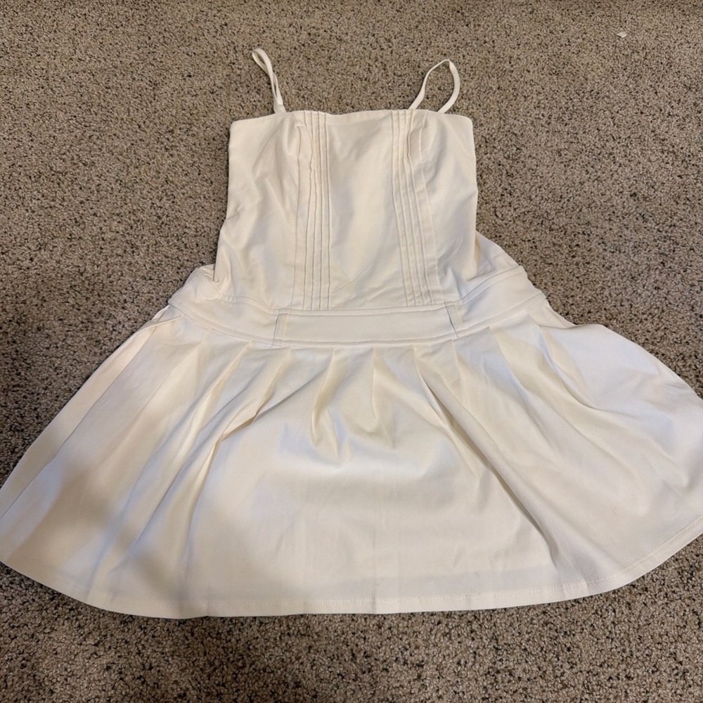 Wild Fable Cream Kids Casual Dress